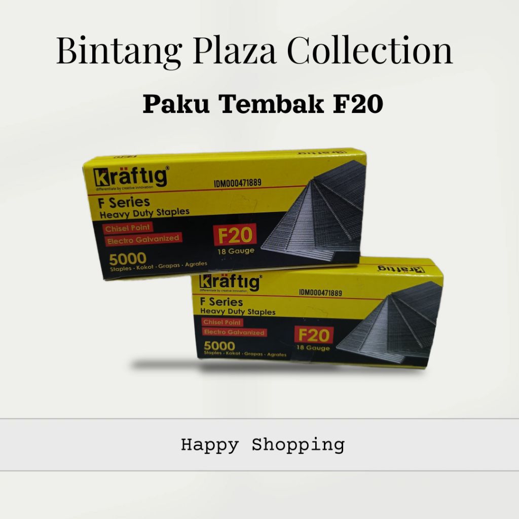 

KRAFTIG Isi Paku Tembak F20 / isi paku tembak 20mm / isi staplergun / Refill AIR NAILER ISI 5000 PCS