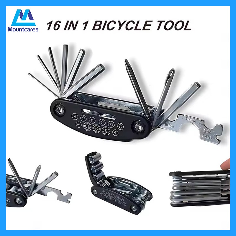 MPU-05 Bike Toolkit 16 IN 1 Set Kunci L & Obeng Lipat Sepeda Serbaguna Multifungsi Wrench Multi tool