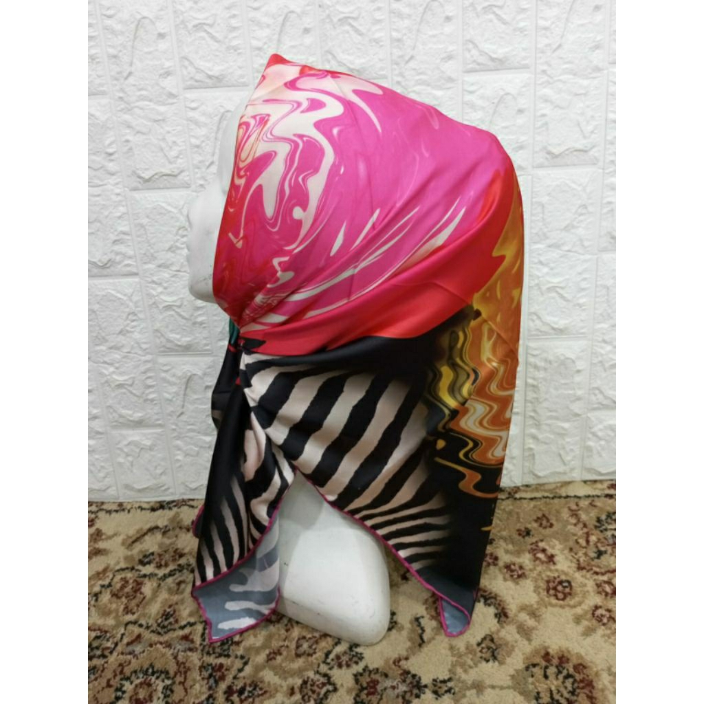 Jilbab Original Turki Esarp Turki Termurah Berkualitas Ukuran 90*90 Free Klip Turki