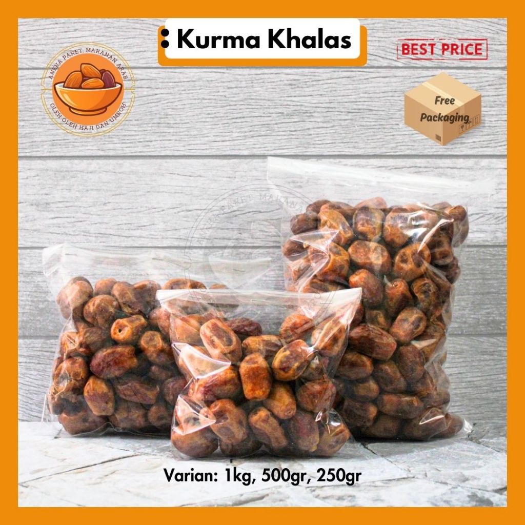 

Kurma Khalas Varian: 1kg, 500gr, 250g
