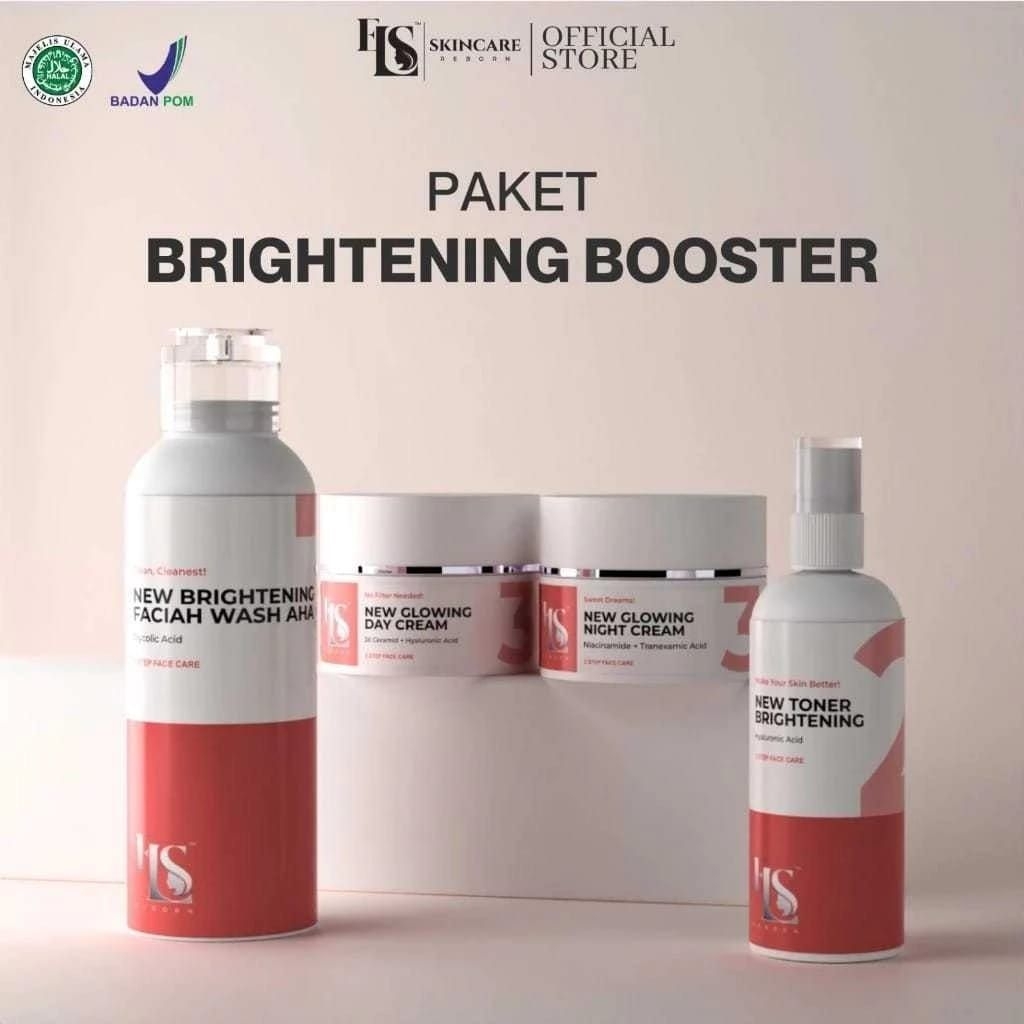 PAKET LENGKAP LS SKINCARE CREAM PEMUTIH WAJAH BPOM BRIGHTENING WHITENING GLOWING FARMA