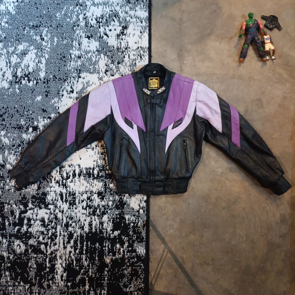 Vintage Racing Leather Jacket IXS Flame Series