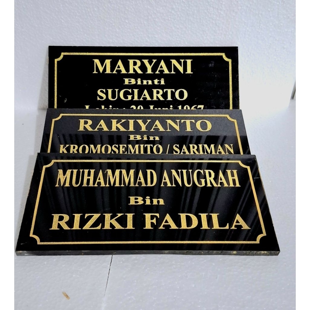 NAMA NISAN KUBURAN 20X10