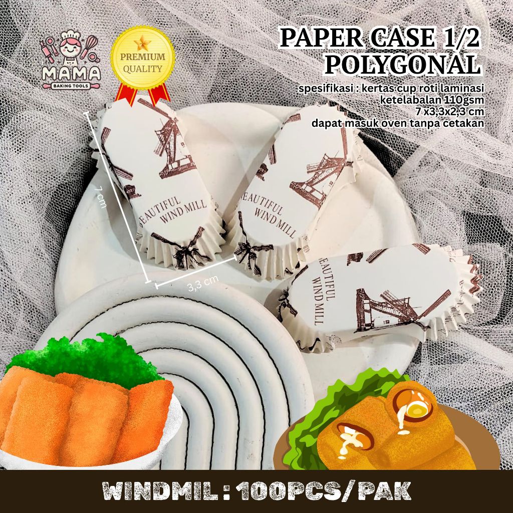 PAPER CUP CASE LONJONG KECIL / PET CC POLYGONAL SMALL LAMINASI /PAPER CUP CASE ROTI LAMINATING/PAPER