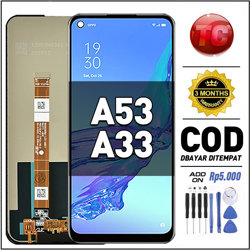 TC LCD For OPPO A53 LCD A33 2020 Fullset hp Touchscreen Kompatibel untuk Glass Touch Screen Digitize