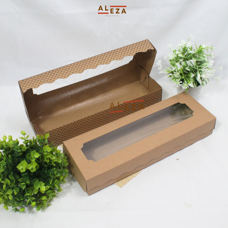Box Brownies Ukuran 30X10,5X5Cm Isi 25Pcs Motif Dan Polos Laminasi Dus Brownies Ukuran L Bahan Ivory