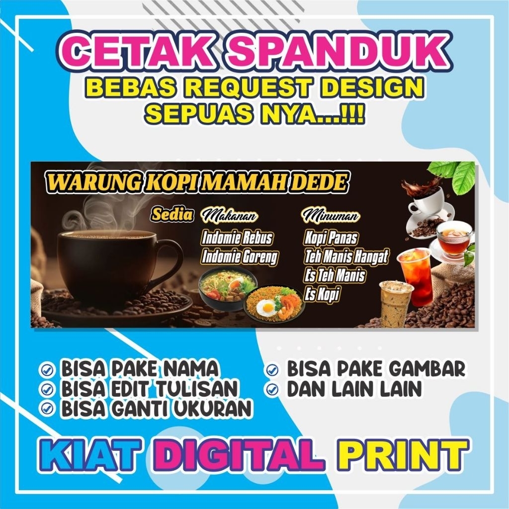 Spanduk / Banner WARKOP Bebas Request Design