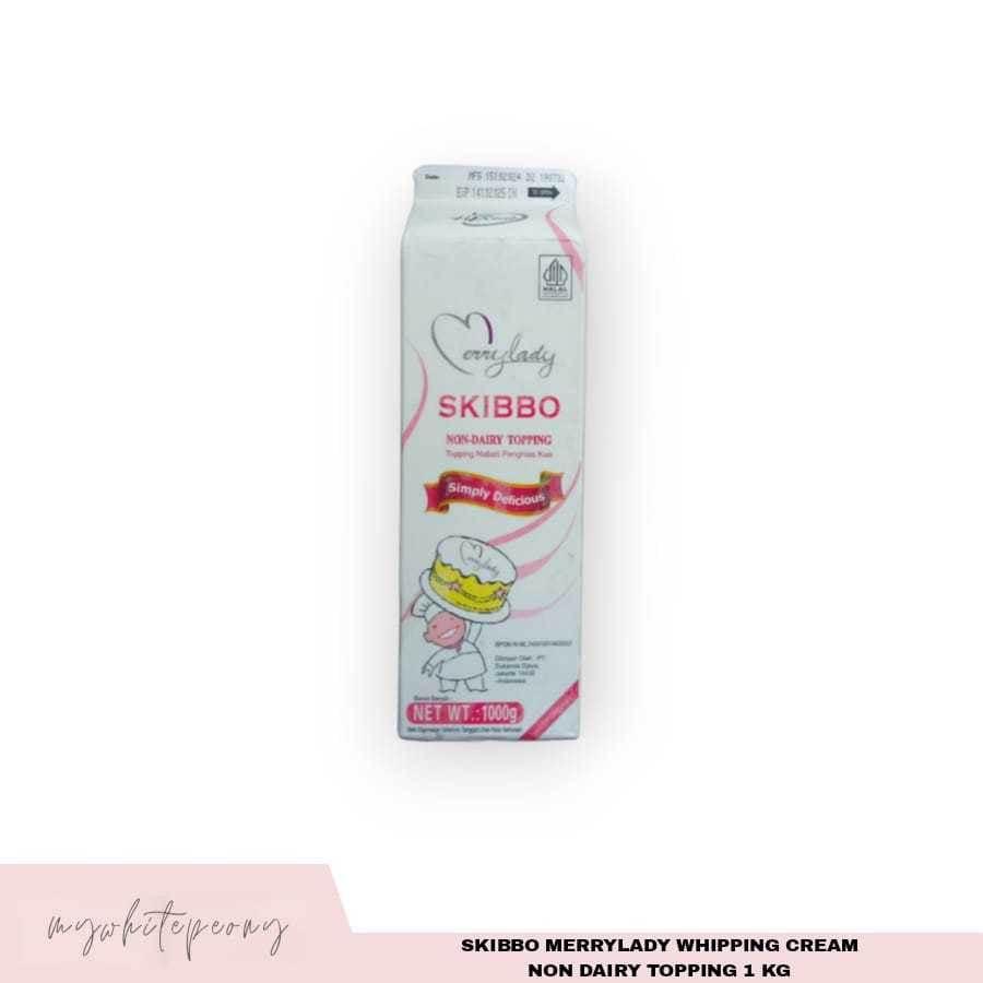 

Skibbo Merrlady Whipping Cream Non Dairy Topping 1 Liter