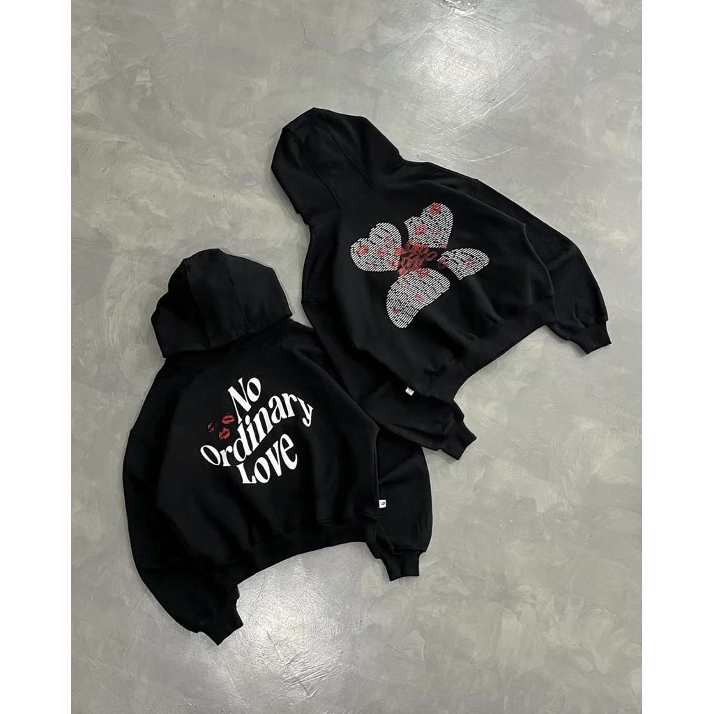 Telepati.Che Hoodie Boxy “No Ordinary Love Black” Authentic