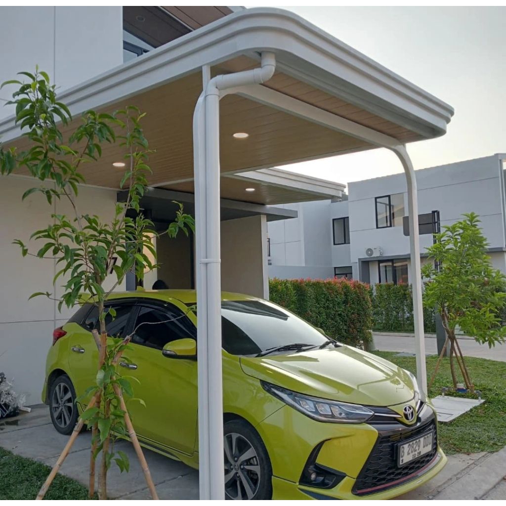 Kanopi alderon atas upvc besi hollow galvanis