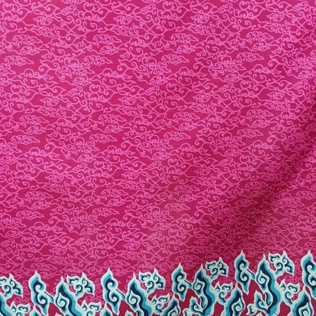 Kain Bahan Batik Katun Motif Mega Mendung Meteran