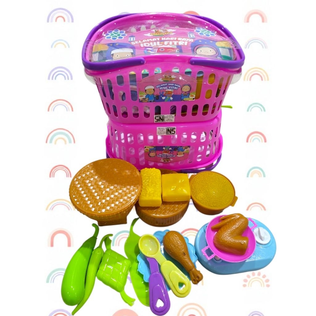 Mainan Set Bakul Istimewa Masak Masakan Tradisional Anak Perempuan Edukasi