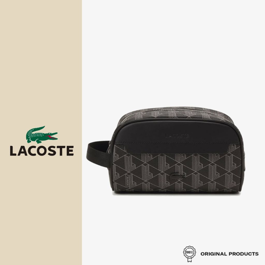 LACOSTE Men Clutch Bag The Blend Monogram Vanity Bag