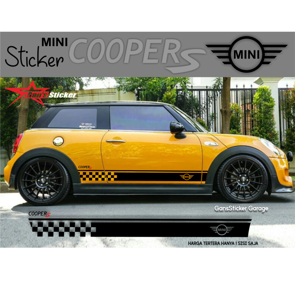 Sticker Variasi Mini Cooper Aksesoris Eksterior Mobil Mini Cooper