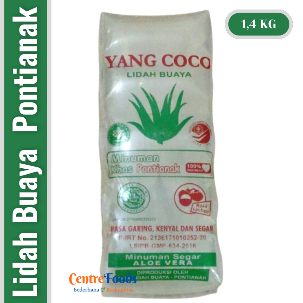 

Minuman Segar Khas Pontianak - Lidah Buaya YANG COCO / TRISAN 3 | 1.4 Kg [ Harga Per BKS ]