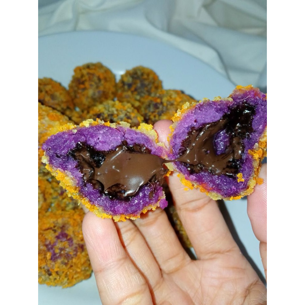 

BOLA UBI CRISPY COKLAT/KEJU PREMIUM LUMER || jumbo isi 6 kemasan vacum