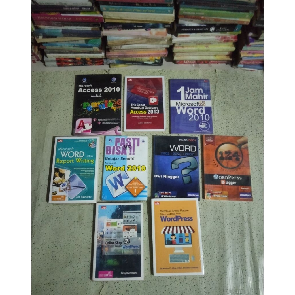 Buku Komputer; Ms ACCESS, Ms WORD, WORDPRESS, WINDOWS VISTA, Ms OFFICE,... lihat Variasi - Deskripsi