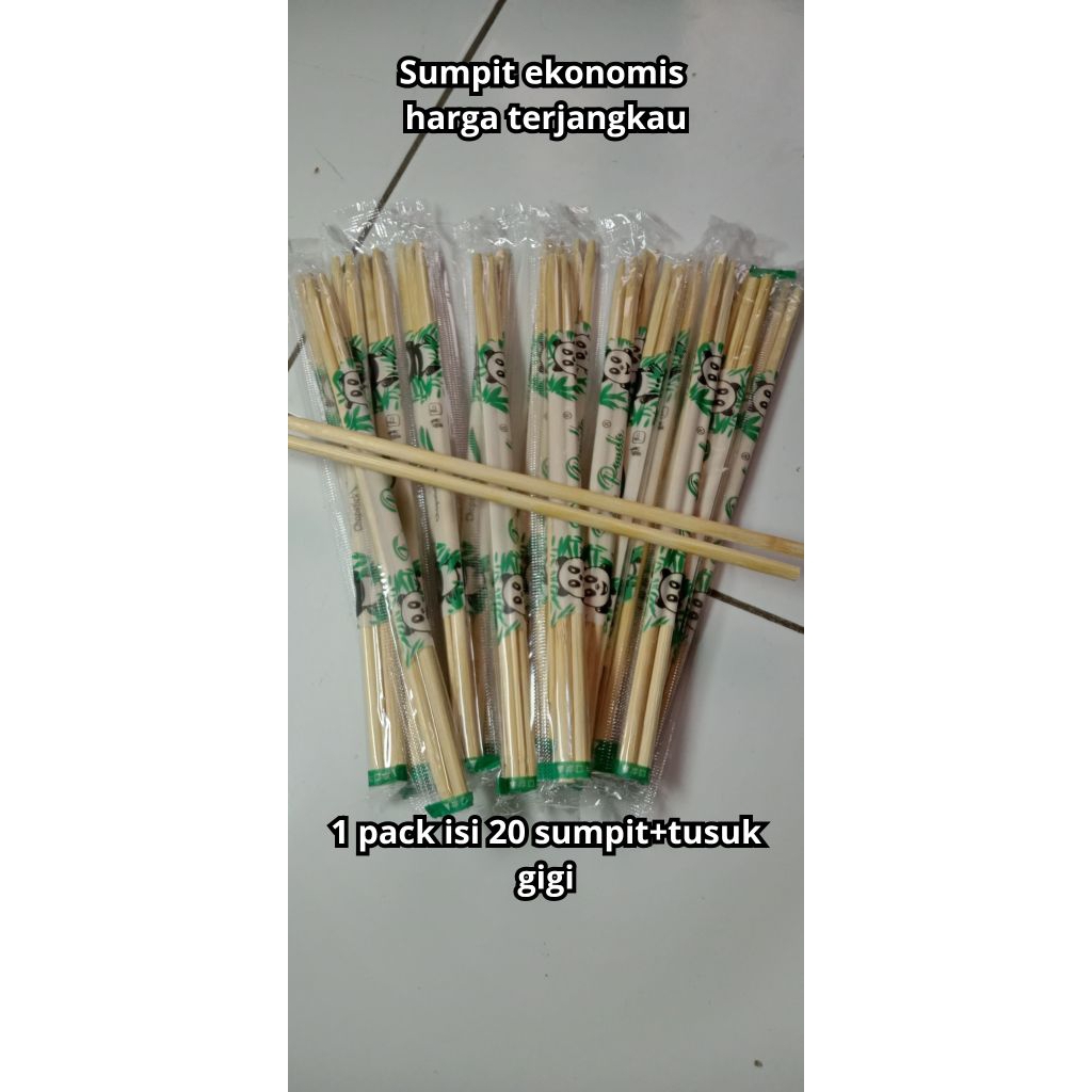 sumpit bambu 1 pack isi 20