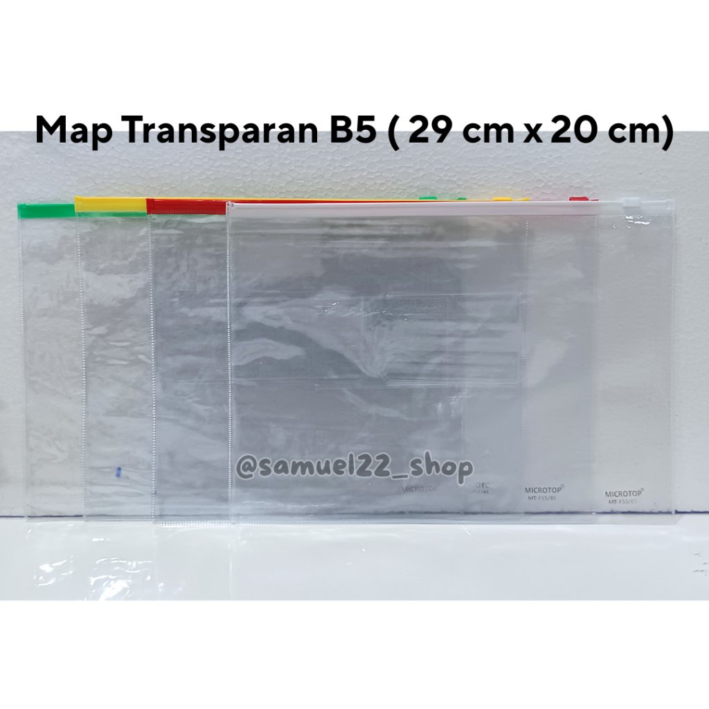 

Map Zipper Bening Transparan Plastik B5