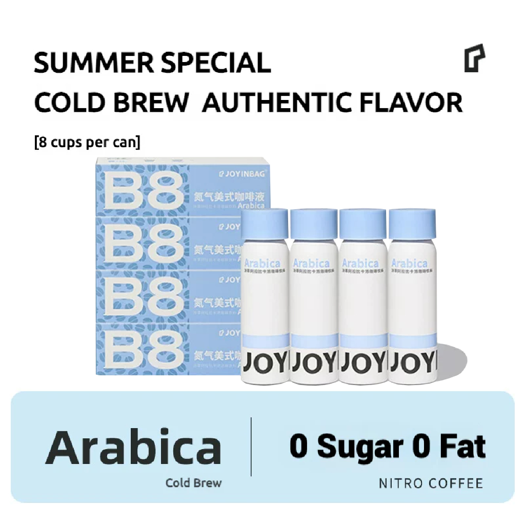 

[ 4pcs ] JOYINBAG B8 Arabica Nitro Coffee 8 Espresso Shots [ Cold Brew Arabica ] Nitro Kopi Instan