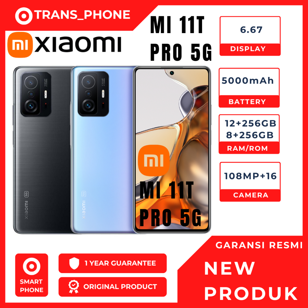 Xiaomi Mi 11T PRO 5G  8/256GB GARANSI Resmi 1 tahun