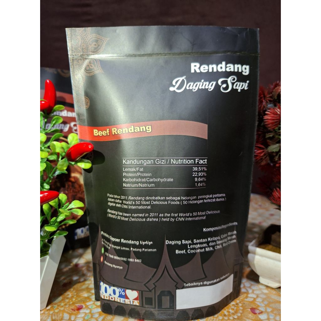 

rendangnyonya/rendang sapi Padang 250gr