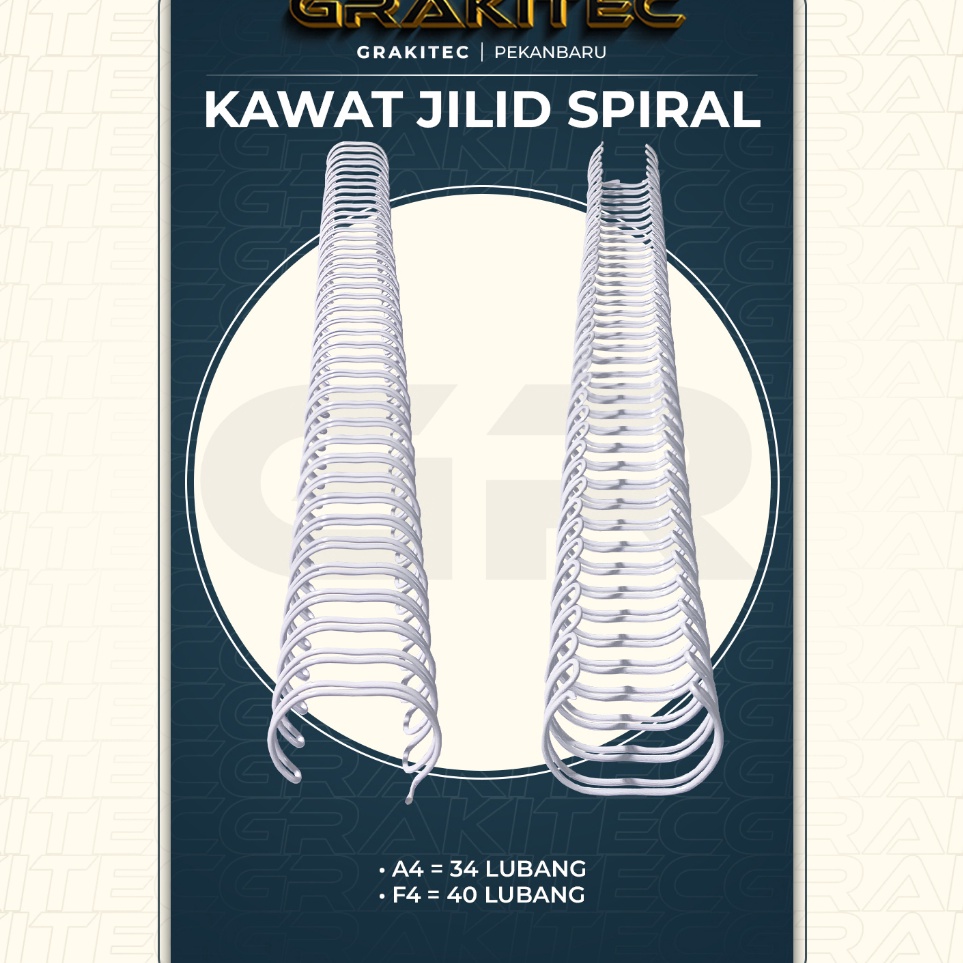 

KODE R82U Ring Kawat Spiral Jilid Spiral A4 31 34 lubang
