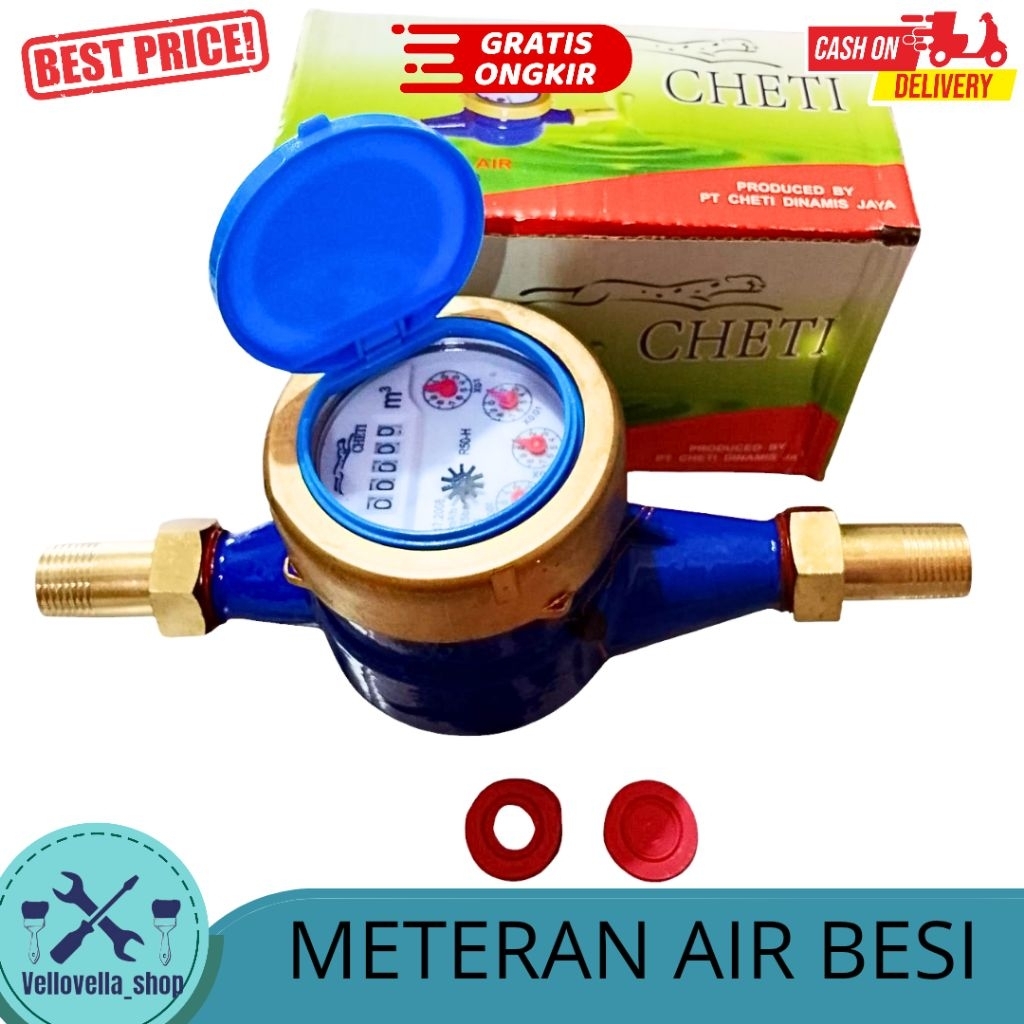 Meteran air PDAM meter Besi Cheti / Water meter besi PDAM