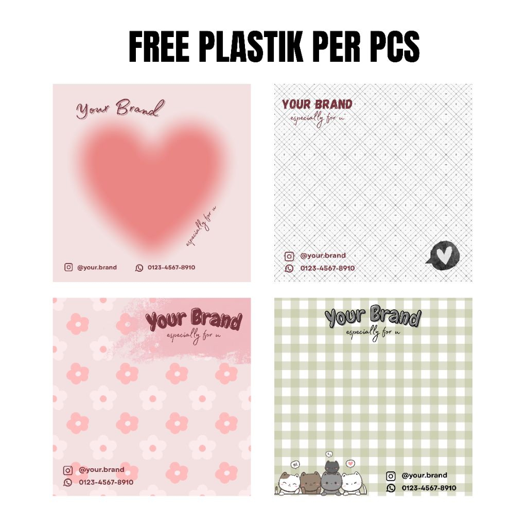 

ALAS PACKING AKSESORIS ESTETIK/AESTHETIC FREE PLASTIK OPP/GRATIS PLASTIK OPP