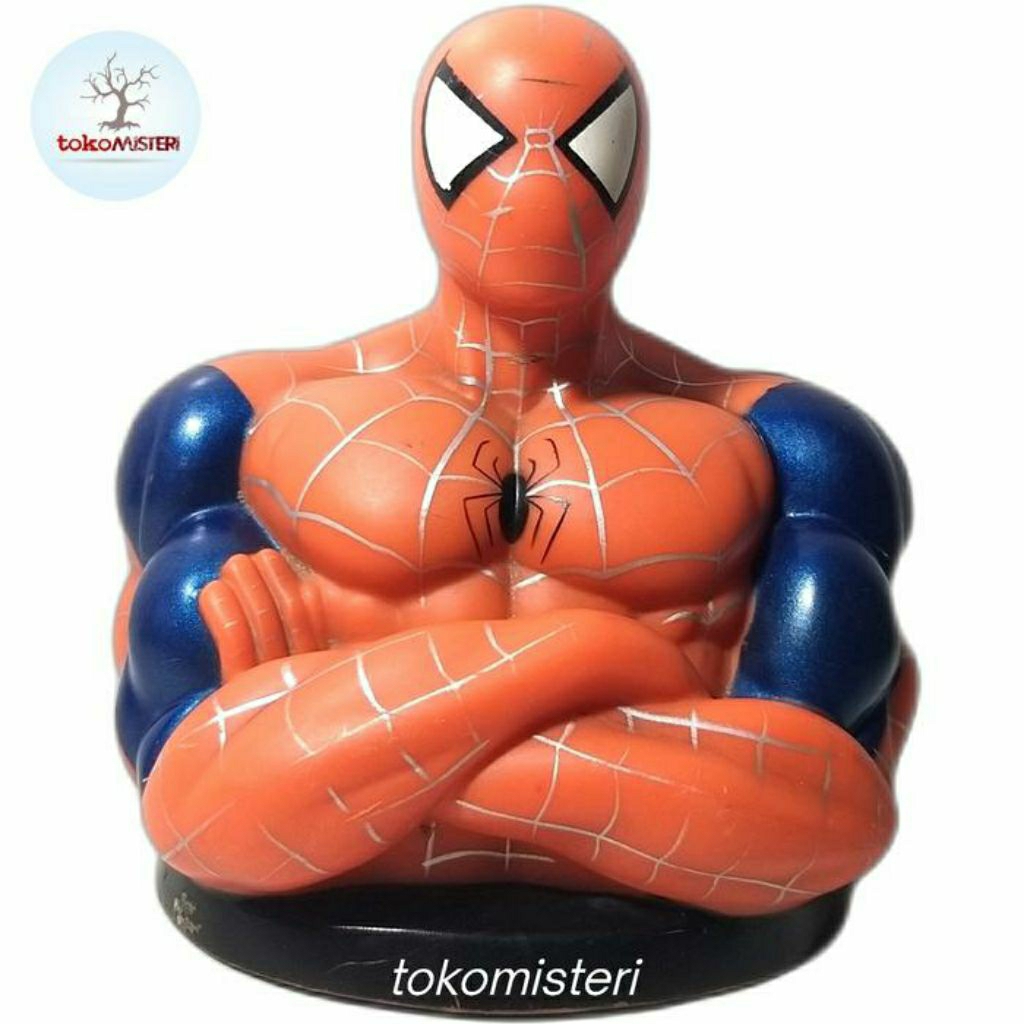 Celengan Tempat Simpan Uang Koin Spiderman Peter Parker Avengers Marvel Superhero Super Hero Save Sa