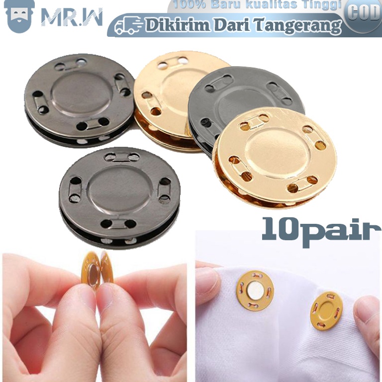 

KODE D19N 1pasang Kancing Magnet Apparel Bag Button 125mm Magnet Button Kancing Baju Magnet