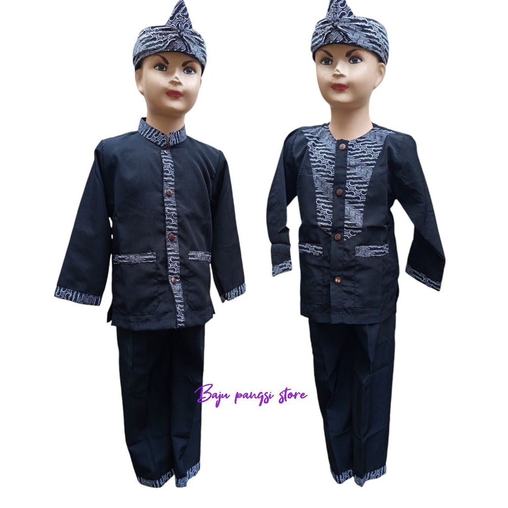 stelan baju pangsi anak TK&SD/baju adat sunda