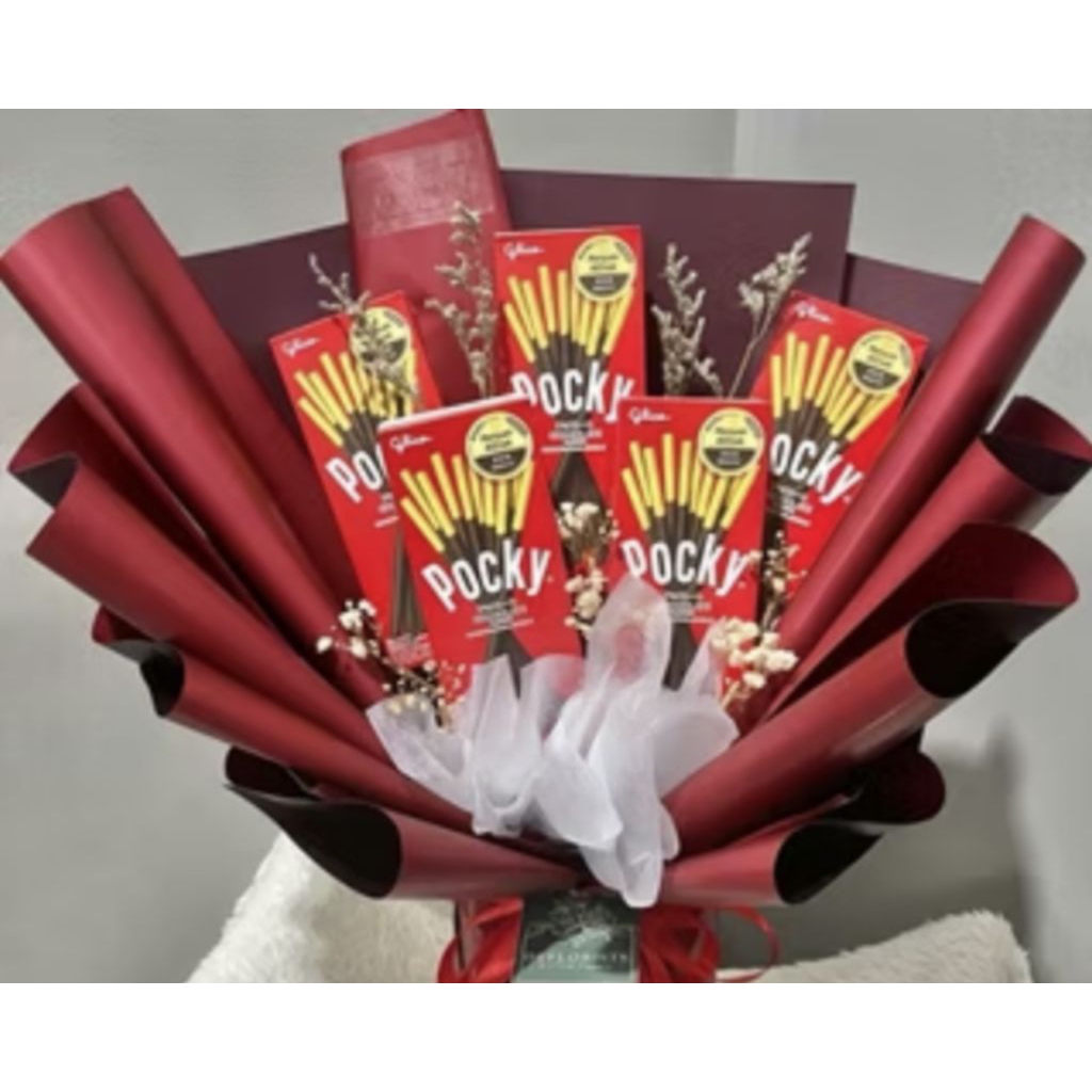 

Buket Pokky 5 pcs/Buket Snack/Buket Jajan/Buket Makanan