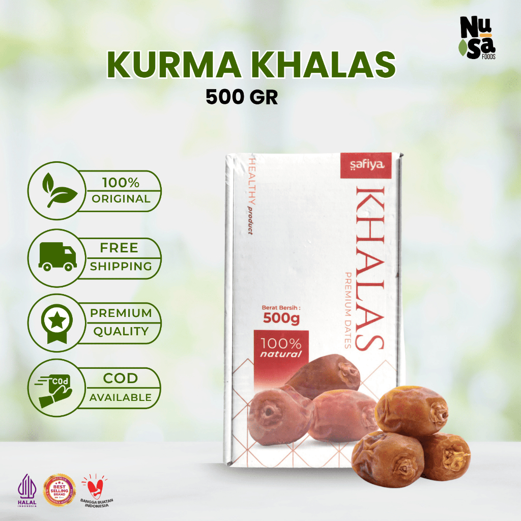 

Kurma Khalas Safiya 500 Gram Kholas Saad Legit Premium Quality