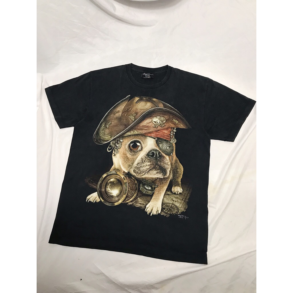 Nego Boskuu > Rock Chang Dog Printed T-Shirt Ori - Black (Outfit/Pakaian)|Preloved/2nd/Second/Bekas|