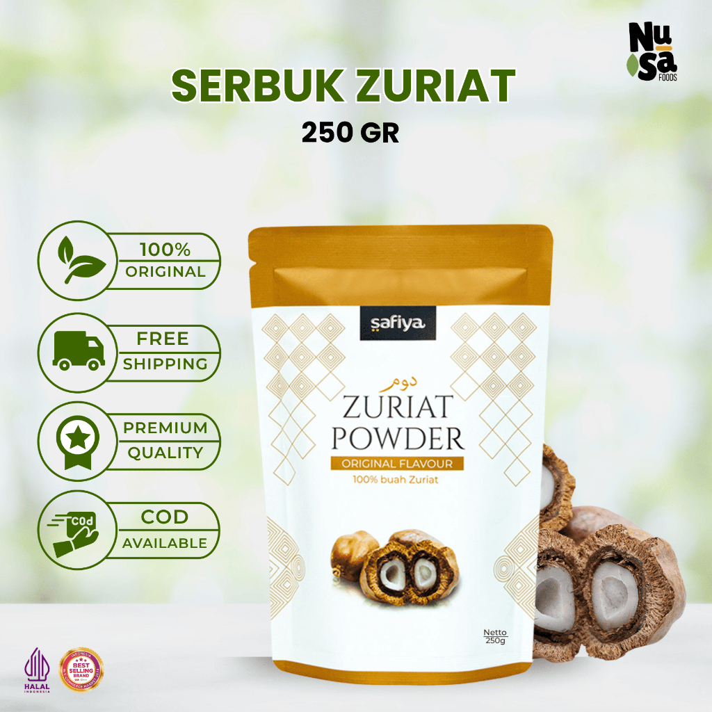 

Serbuk Buah Zuriat Safiya 250 Gram Zuriat Doum Powder Promil