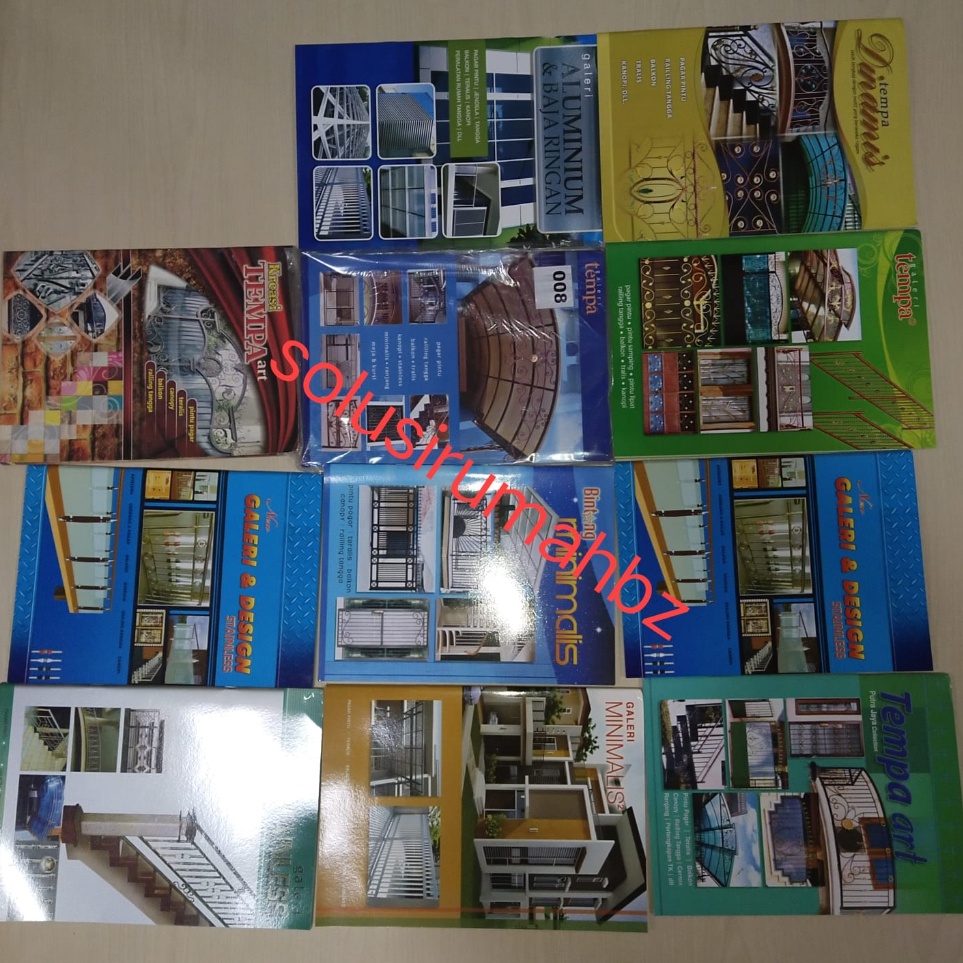 KODE M55K katalog pagar kanopi canopy teralis tangga pintu BUKU PENGETAHUAN CATALOG majalah tukang B