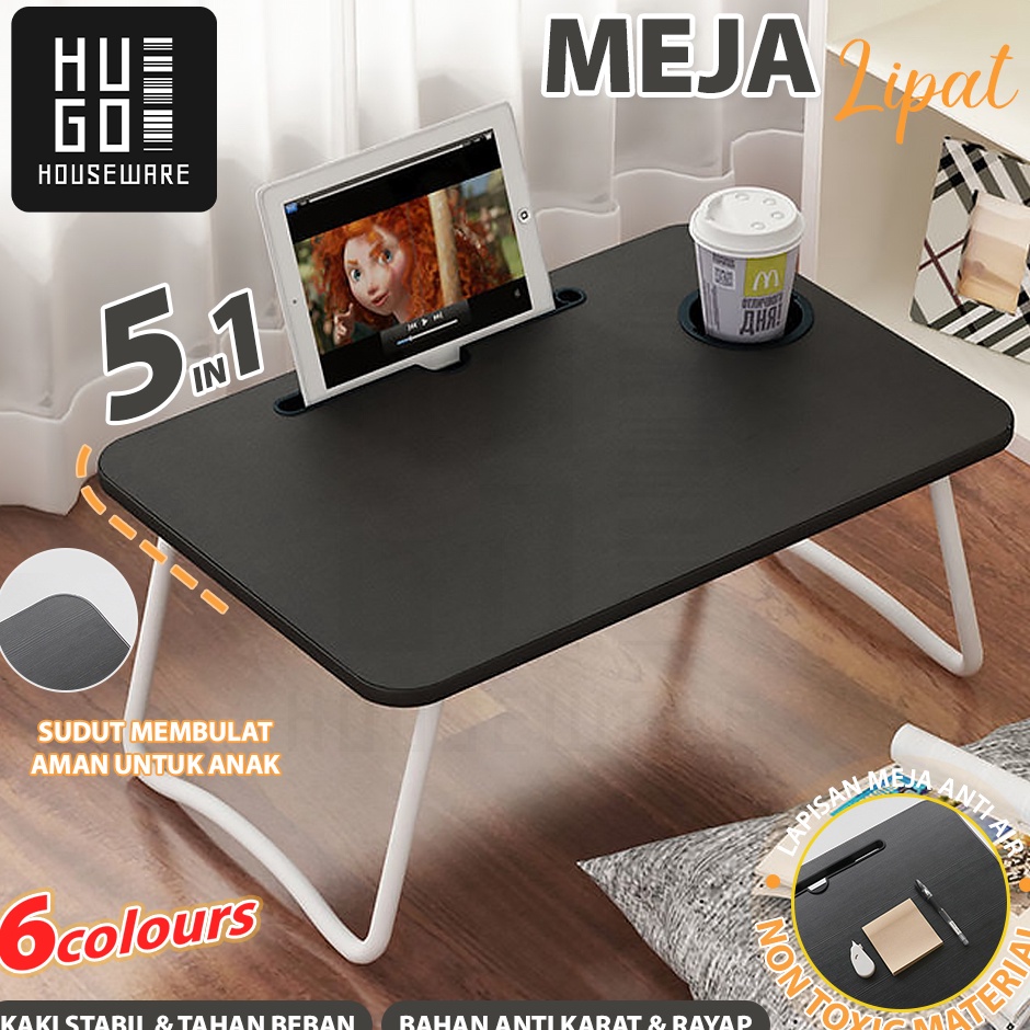 KODE F75W HUGO Meja Belajar Anak  Meja Belajar Lipat  Meja Lipat Anak  Meja Laptop Lipat
