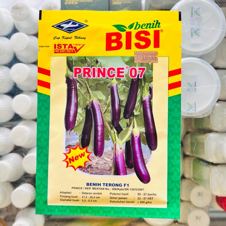 Benih Bibit Terong NEW PRINCE 7  1 Gram Terong Ungu Cap Kapal Terbang Prince EPA KODE E3P3