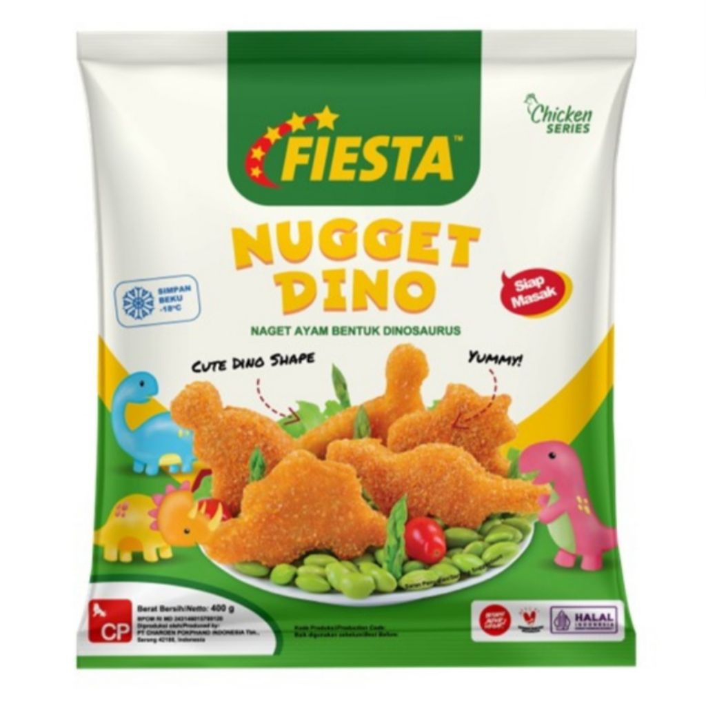 

Fiesta Nugget Dino 400gr / Chicken Nugget / Naget Ayam / Nugget Ayam