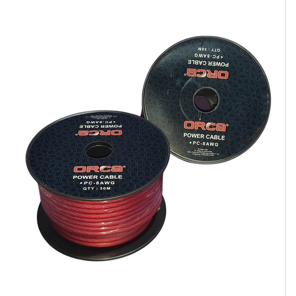 Kabel Power Audio Mobil 8 Awg Orca 1Roll Kabel power 30m Kabel 8Awg Orca Berkualitas