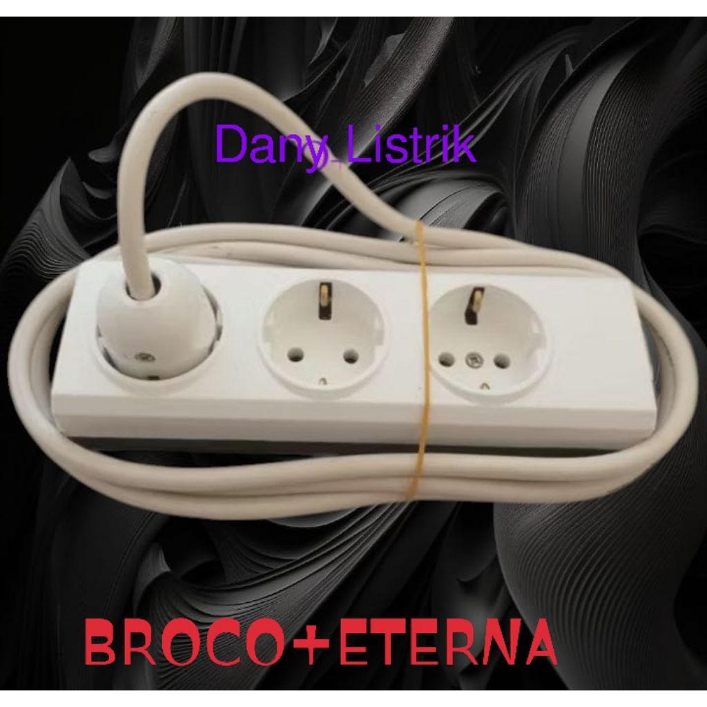 STOP KONTAK/COLOKAN LISTRIK BROCO + KABEL ETERNA