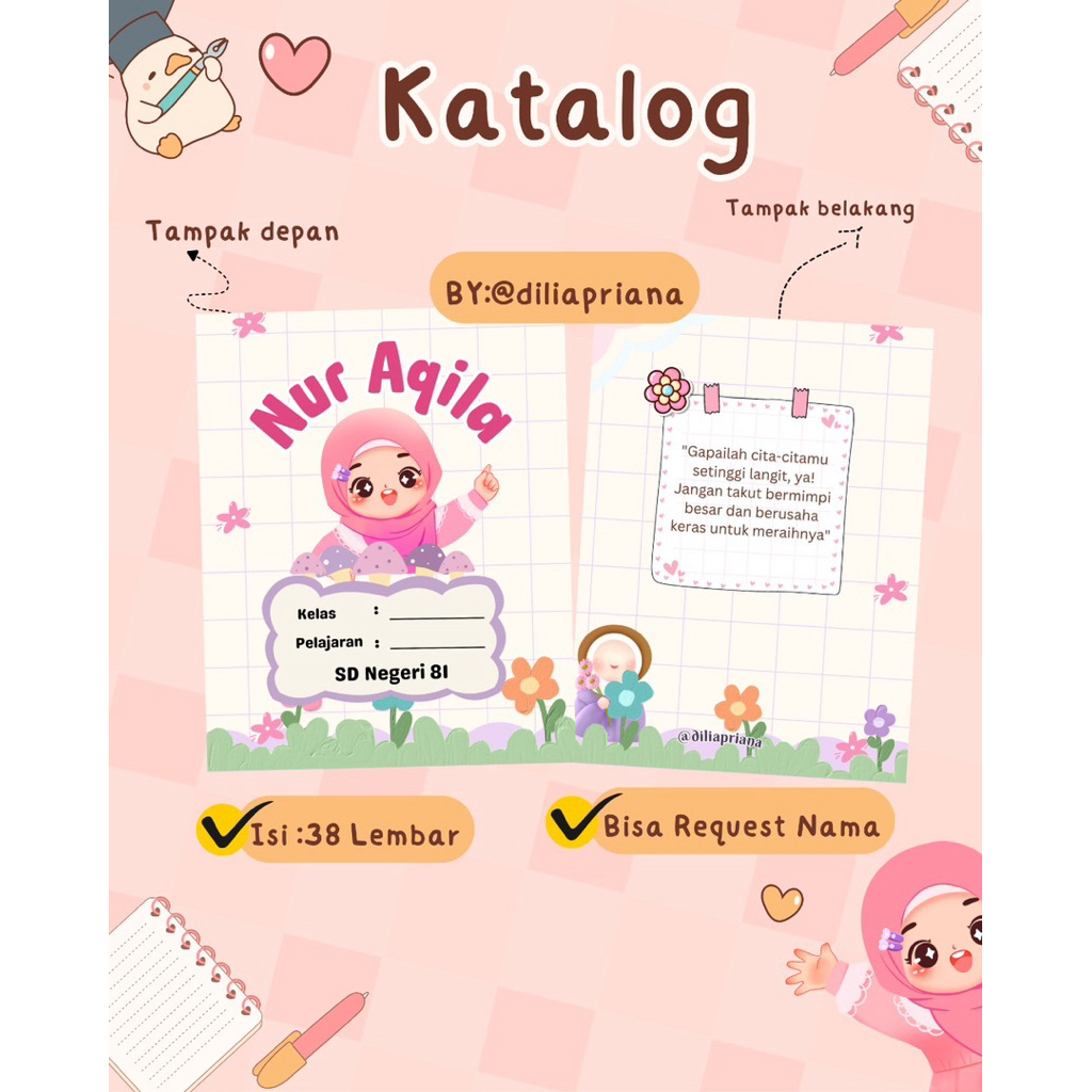 

Buku tulis Custom bydiliapriana bisa direquest (10 pcs)