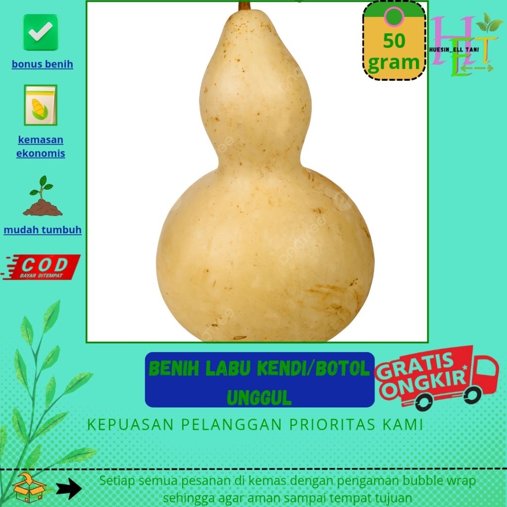 50 gram biji benih labu kendi/labu botol unggul