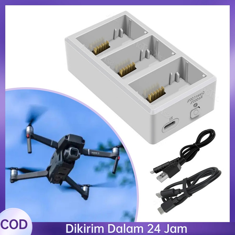 3 In 1 DP Baterai Drone Charger Untuk（Dji Mini 4 Pro/Mini 3 Pro/Mini 3） Drone Battery Charger Storag