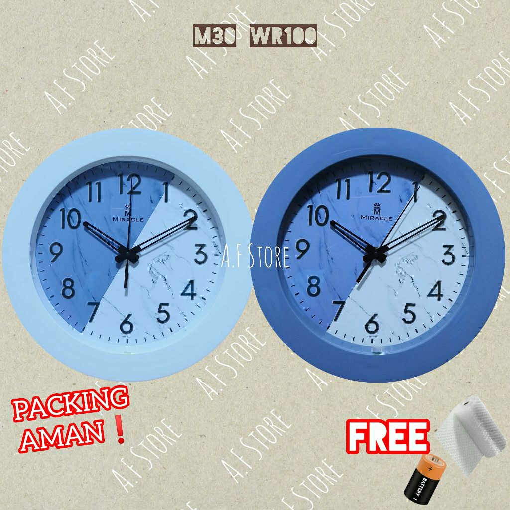 Jam Dinding Miracle | M30 WR100 | Diameter 30cm