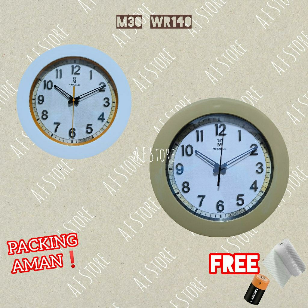 Jam Dinding Miracle | M30 WR140 | Diameter 30cm