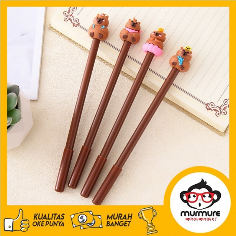 

MURMURE | PEN GEL KARAKTER CAPYBARA PULPEN 0.5MM LUCU STATIONARY ALAT TULIS CAPYBARA