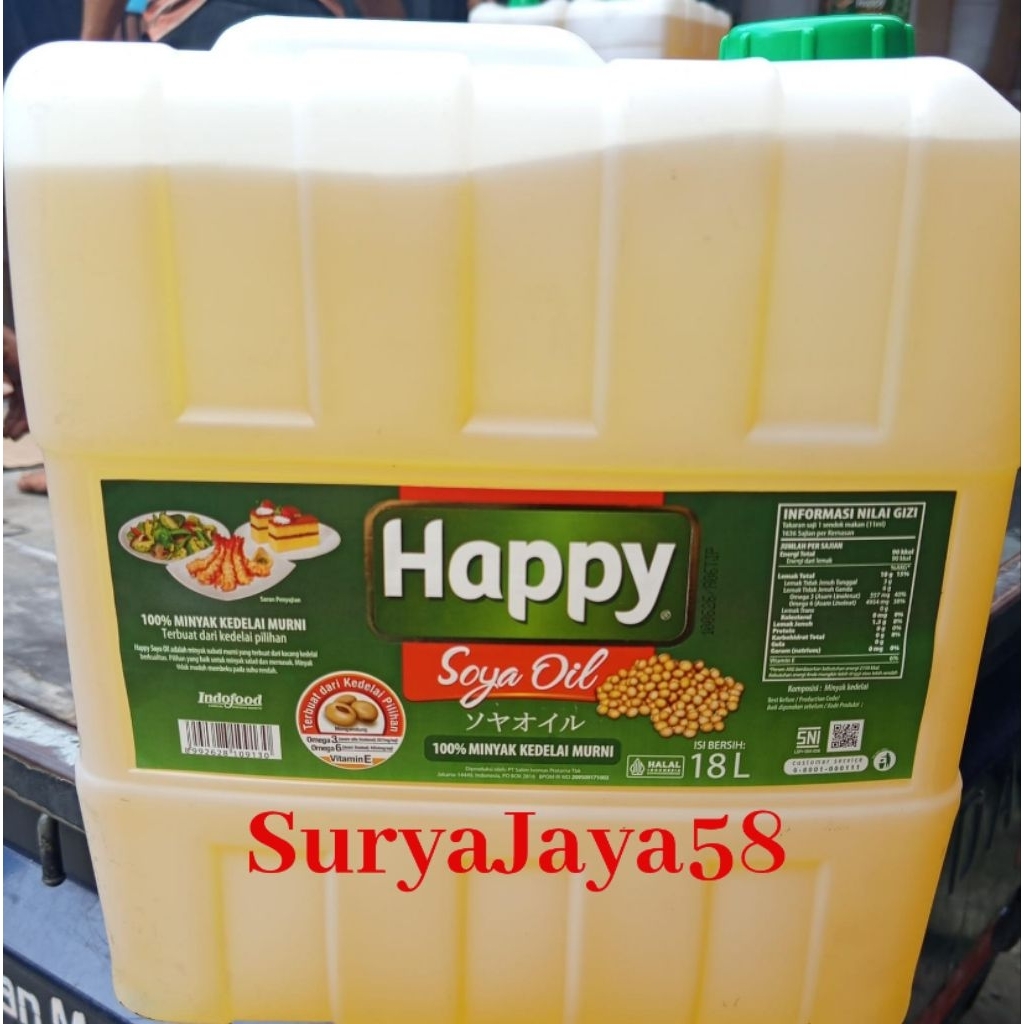 

Minyak Goreng Happy Soya Oil 18l | Minyak kedelai Happy Soya Oil