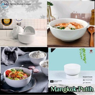 Mangkok Kuah Keramik/Mangkok Soup/Mangkok Putih Polos